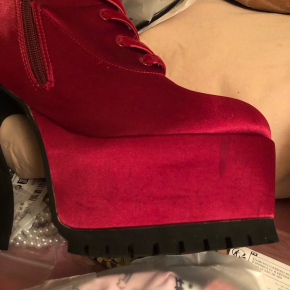 New Wine Colored Boots - Picture 8 of 9